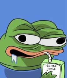 retard frog Meme Template