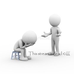 This stream is dead <<<:( Meme Template