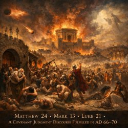 Matthew 24 • Mark 13 • Luke 21,  --A covenant judgment discourse Meme Template