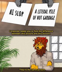 Difference furry version Meme Template