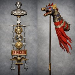 C. The Signum (Century/Maniple Standard) -A pole topped with a h Meme Template