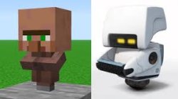 baby villager vs moe from walle Meme Template