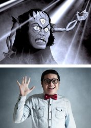 the nerd and the wizard Meme Template