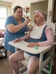 Cringe Diaper Adultbaby #diaper #baby #porridge #feed Meme Template