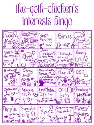 TGC Interest Bingo Meme Template