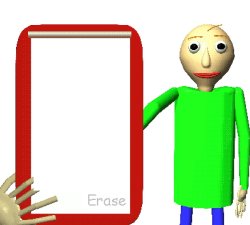 Baldi Clipboard Meme Template