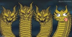 4 headed derp dragon Meme Template