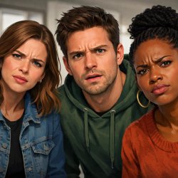 three people staring at you like your crazy Meme Template