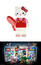 Hello kitty In LEGO Marvel Games Mod Meme Template