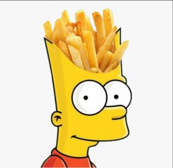 Fries head Simpson Meme Template
