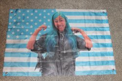 North West Blue U.S.A Flag Meme Template