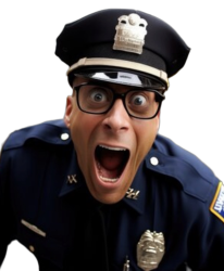 Surprised Cop Meme Template