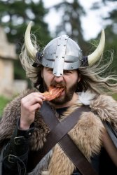 viking eating bacon Meme Template
