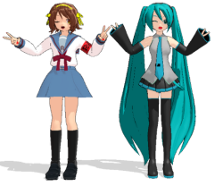 Haruhi Suzumiya and Hatsune Miku, The BFF's Meme Template
