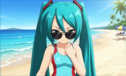 Hatsune Miku is staring at you Meme Template