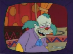 krusty clown tired Meme Template