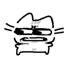 Disgusted reaction cat drawing Meme Template