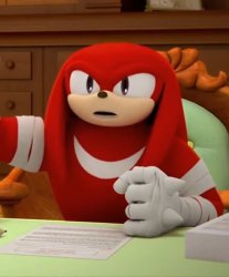 Knuckles "Go now and never Return" Meme Template