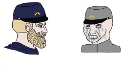 union chad confederate wojack Meme Template