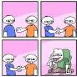 handshake, ugly guy Meme Template