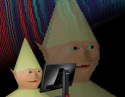 Gnome Child At Computer Meme Template