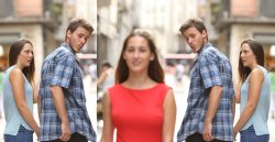 Double Distracted Boyfriend Meme Template