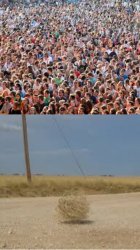 Crowd Vs. Desert Meme Template