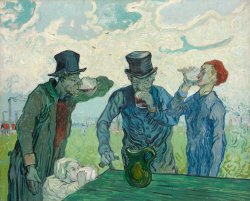 The Drinkers by Van Gogh Meme Template