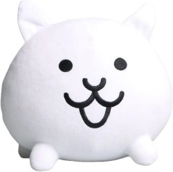 Cat from The Battle Cats but a plushie Meme Template