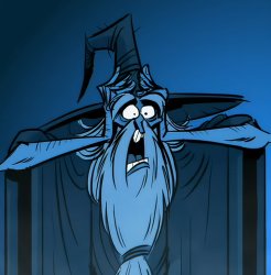 Punkey Doodles Wizard Scared Meme Template