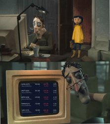 Coraline are you winning dad Meme Template