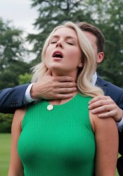 Karoline Leavitt strangled Meme Template