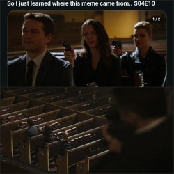 Person of interest stand off Meme Template