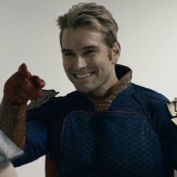 Homelander smiling and pointing Meme Template