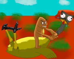 Choking an emu Meme Template