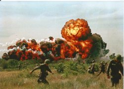 Vietnam jungle being napolomed Meme Template