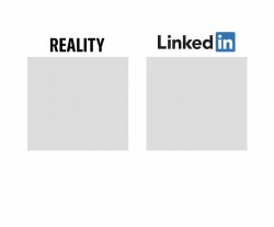 Reality vs. LinkedIn Meme Template