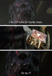 Psycho Goreman cares not for hunky boys Meme Template