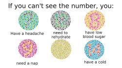 fake color blind Meme Template