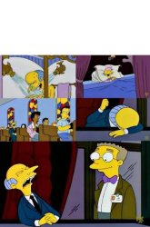 Burns riendose Meme Template