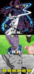 Beerus meets Galactus Meme Template