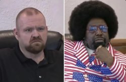 Afro vs Cop Meme Template