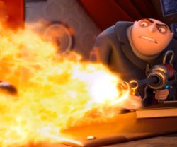 Gru Flamethrower Meme Template