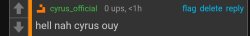 hell nah cyrus ouy Meme Template