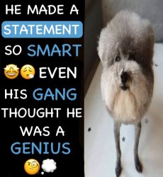 He made a statement so smart even his gang thought genius Meme Template