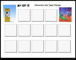 Characters that need therepy Meme Template