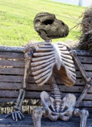 waiting Godzilla 1954 skeleton Meme Template