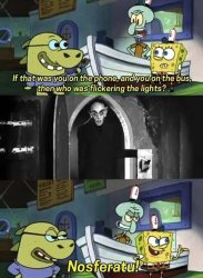 Spongebob Nosferatu Meme Template