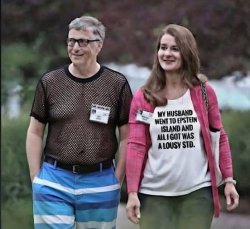 Bill Gates Epstein Island Shirt Meme Template