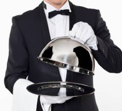 waiter revealing plate Meme Template